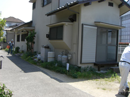 愛媛県松山市:中古物件ブロック塀着手前