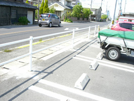 松山市 ガードパイプ破損の修理完了