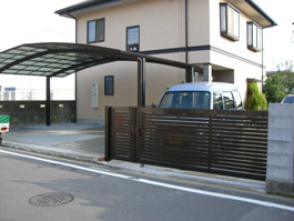 引き込み門扉・駐車場土間コンクリート・下水切り替え等作業完了