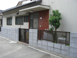 エクステリア 愛媛県松山市:ブロック塀・フェンス・門扉完了