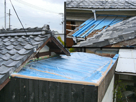 瓦棒屋根の雨漏り